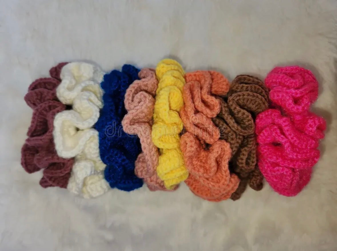 Crochet scrunchies